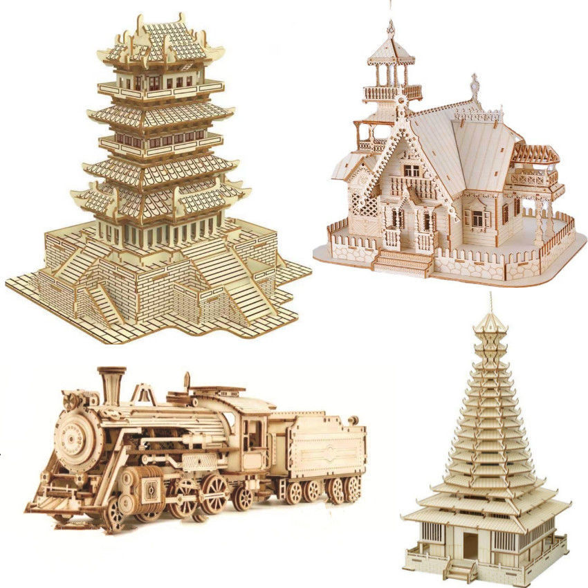 O1CN01bfmQJT1rshUr9Sz8O_2220058965687-0-cib.jpg Children's 3D building block puzzle model - Image 1